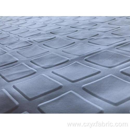 check 3d emboss polyester microfiber fabric